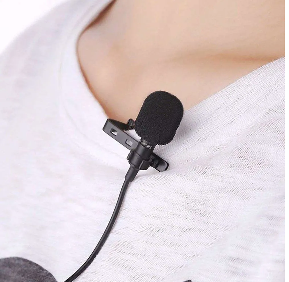 Microfono para celular con clip de cuello
